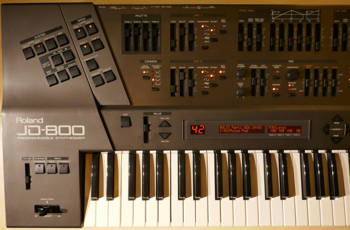 Roland JD-800 Replacement OLED display with Orange Filter