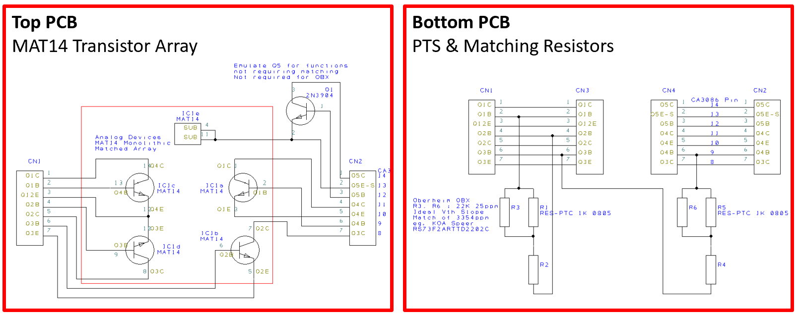 CA3086/CA3046 to MAT14 Schematic