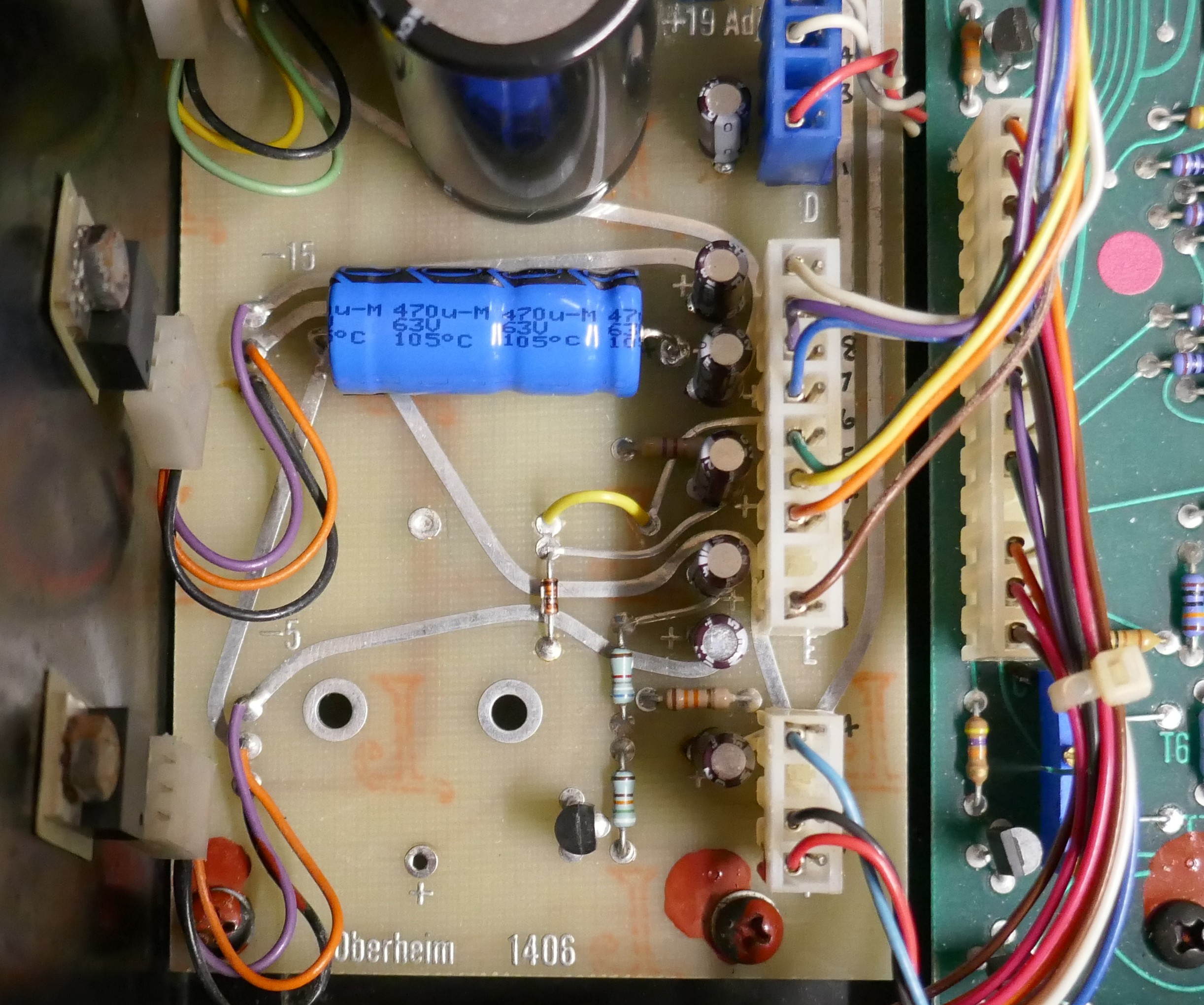 Oberheim OB-X Memory Board FRAM PSU Modification