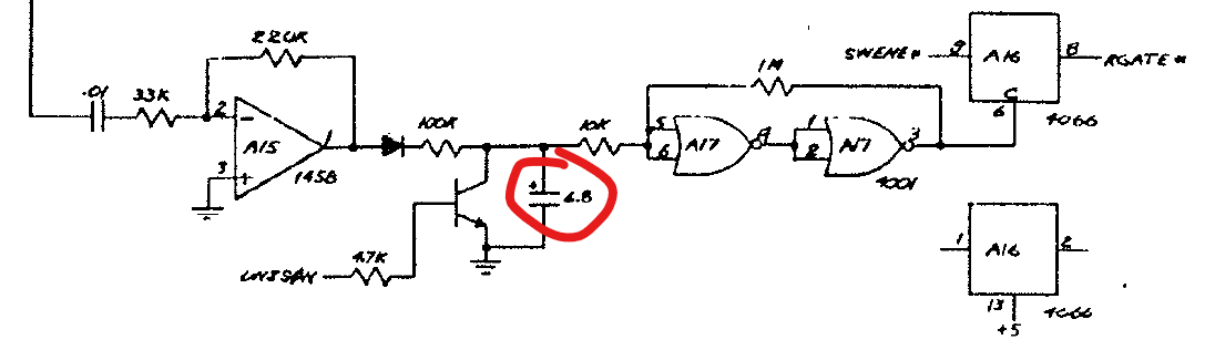 OB-X Tape Interface Input Circuit